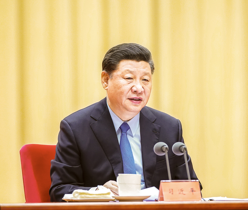 2019年5月31日，“不忘初心、牢記使命”主題教育工作會(huì)議在北京召開。中共中央總書記、國家主席、中央軍委主席習(xí)近平出席會(huì)議并發(fā)表重要講話。 新華社記者 鞠鵬/攝